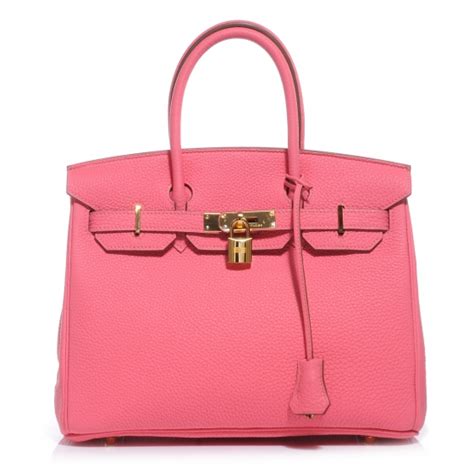 HERMES Togo Birkin 30 Rose Lipstick 49488 